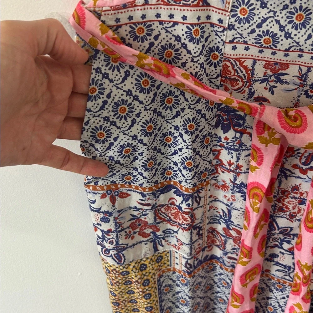 Anthropologie Letmebe Overalls Women’s Medium Patchwork Bohemian Jumper NWT - Picture 5 of 16